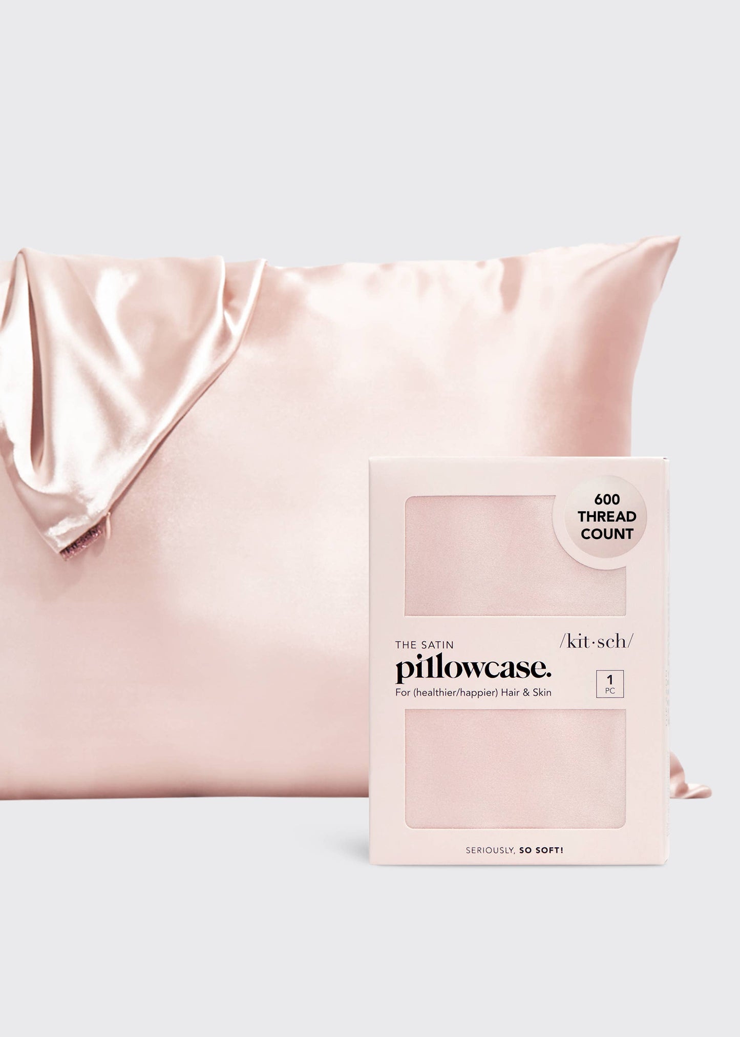 KITSCH - Satin Pillowcase Standard - Blush