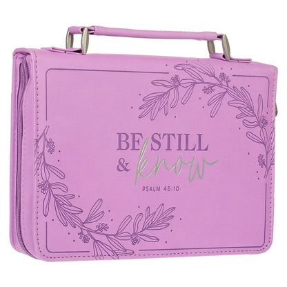 Bible Cover Fashion Purple Be Still & Know Ps. 46:10