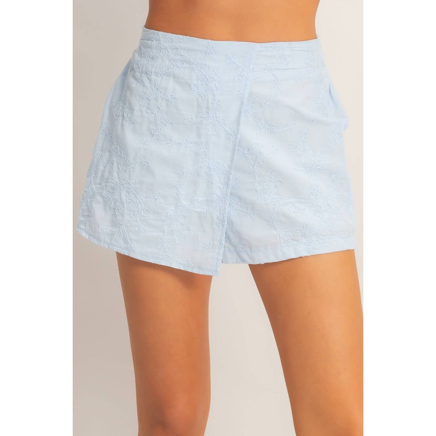HYFVE - Floral Embroidered Wrap Skort