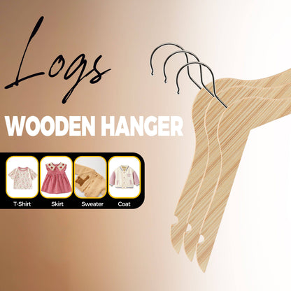 Quality Hangers - WLMK32-NT – 12" Slim Natural Kids Wooden Hangers – 100-Pack