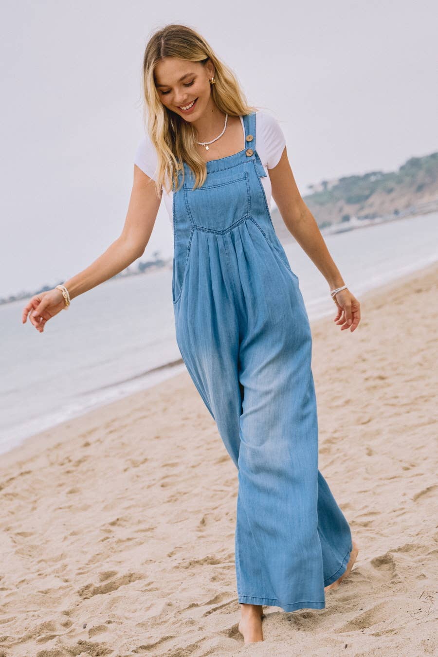 Oddi - Washed Chambray Overall Jumpsuit