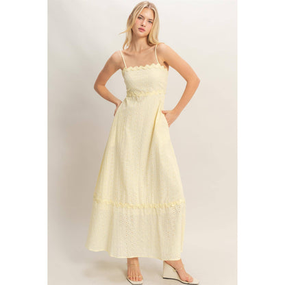 HYFVE - Scallop Trim Eyelet Midi Dress