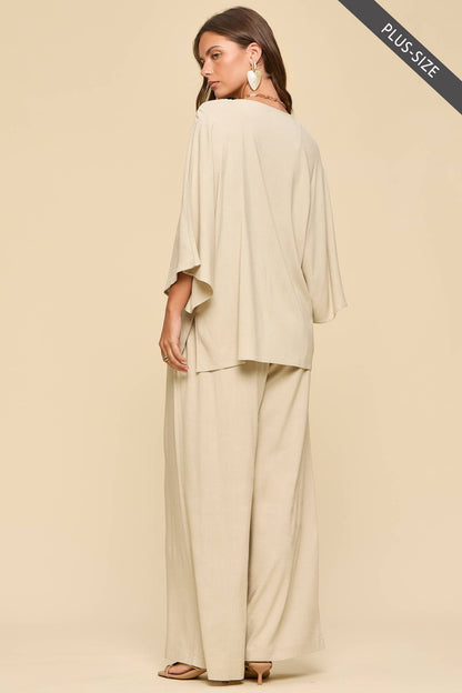 Dear Scarlett - PLUS SIZE 2-Piece Linen Summer Set