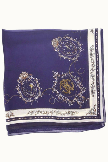 Olive & Pique - "So Silky" Satin Neckerchief Scarf, Versatile, Navy