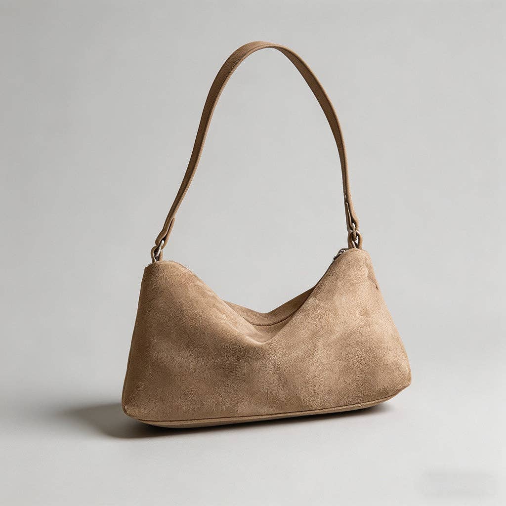DAYLA - Vintage Faux Suede Shoulder Bag