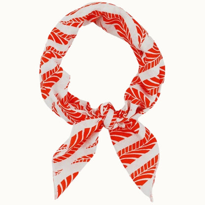 Olive & Pique - Chic Neckerchief Scarf, Versatile, 70 x 70cm, Red