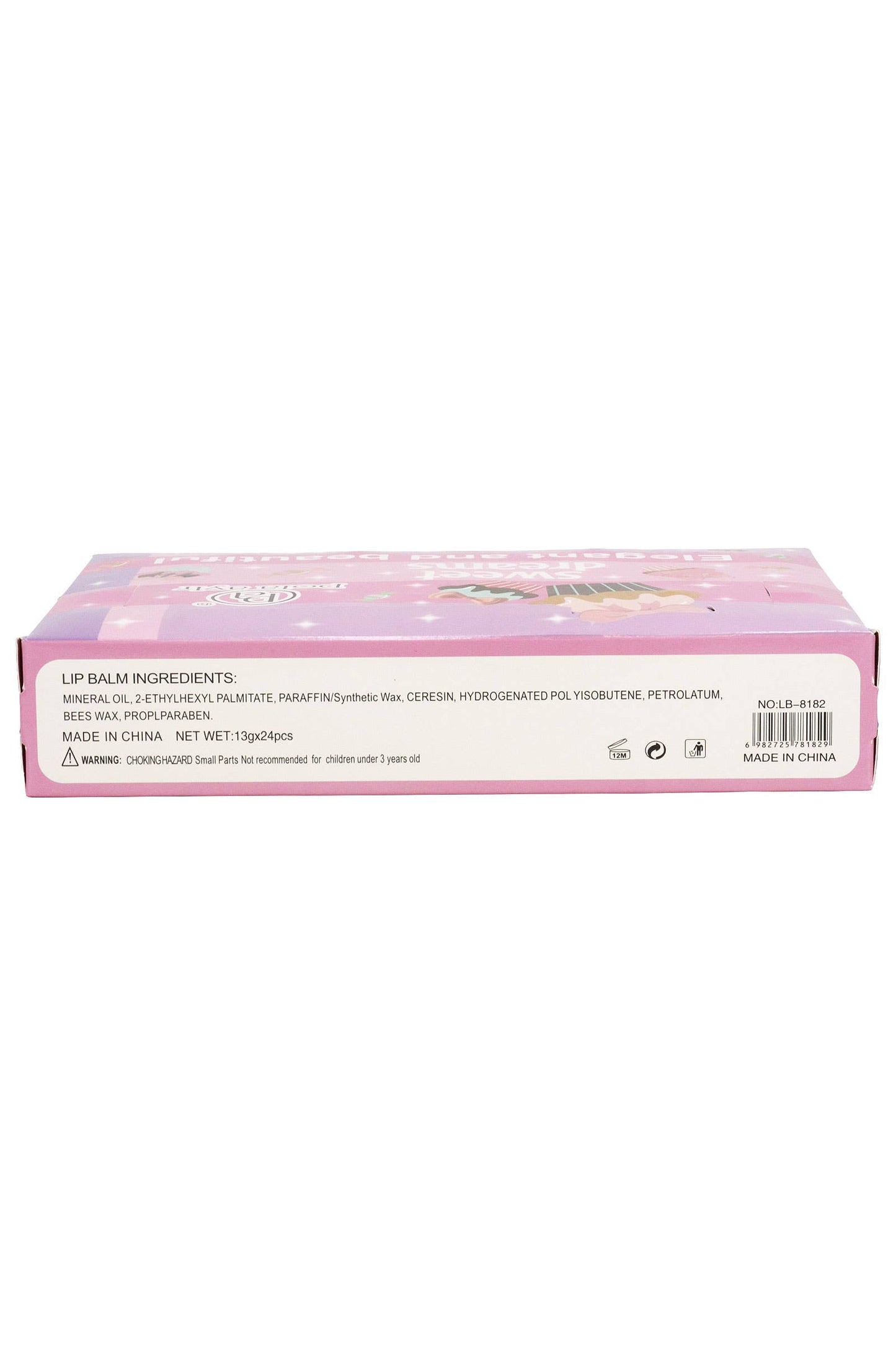 Cap Zone - Cupcake Ribbon Bow Round Lip Balm - 24 Pcs