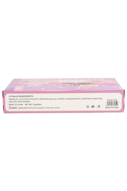 Cap Zone - Cupcake Ribbon Bow Round Lip Balm - 24 Pcs
