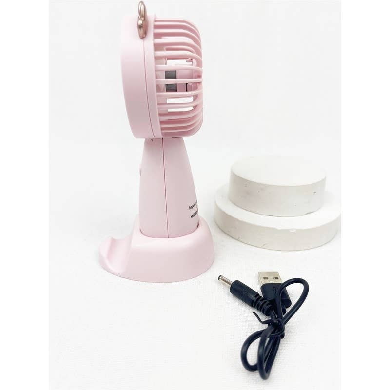 Portable Hand Fan with Cell Phone Stand