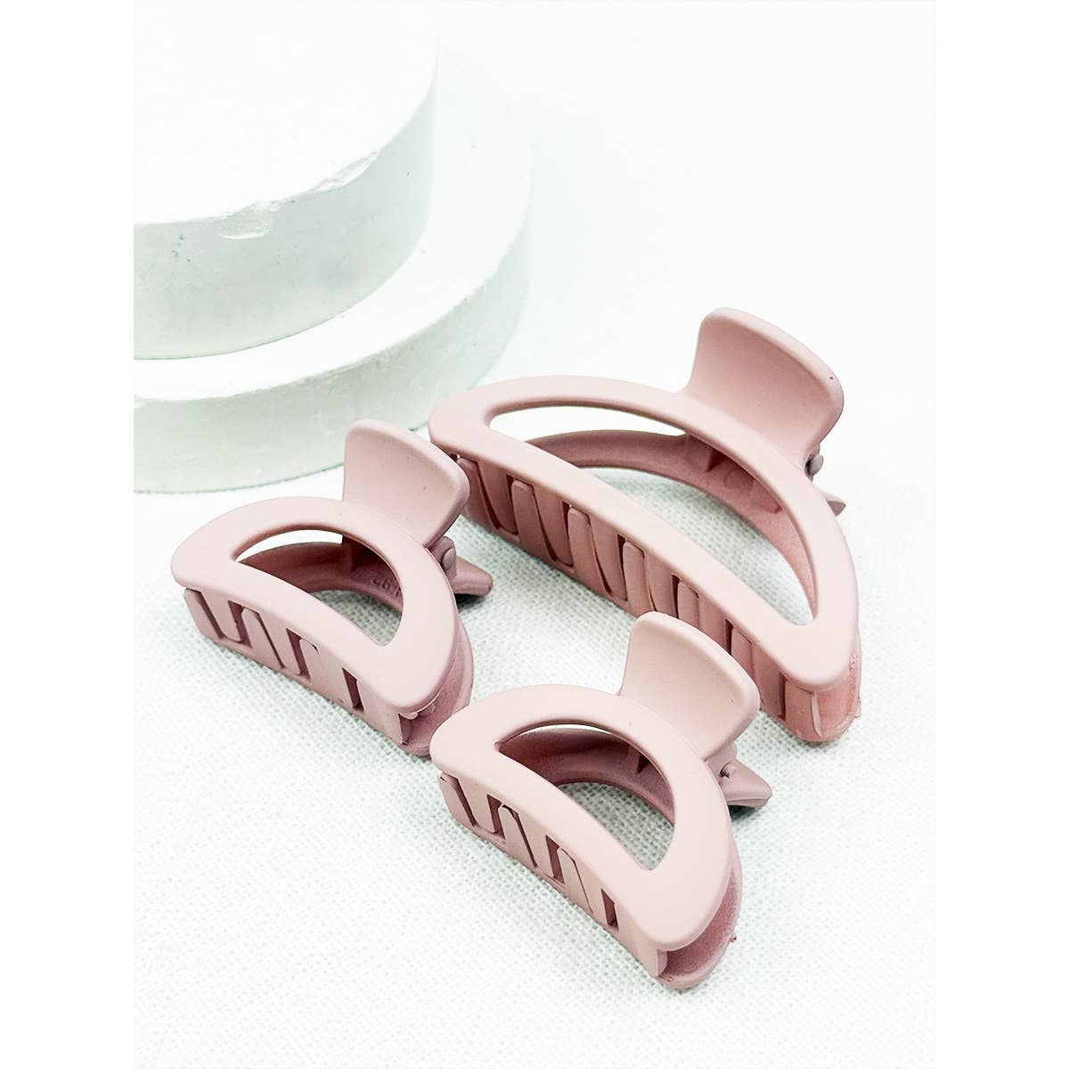 Love and Repeat - 3 pc Set Mini and Medium Half Moon Hair Claw