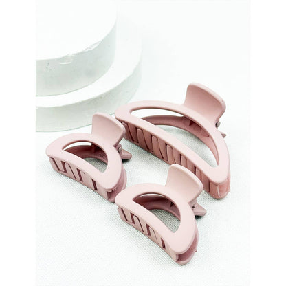 Love and Repeat - 3 pc Set Mini and Medium Half Moon Hair Claw