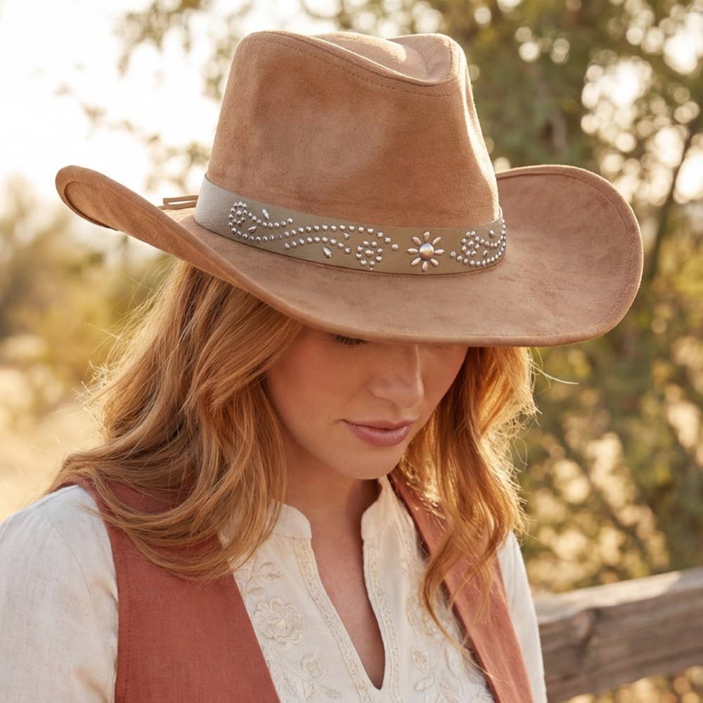 Anarchy Street - Silver Studded Concho Band Cowboy Hat