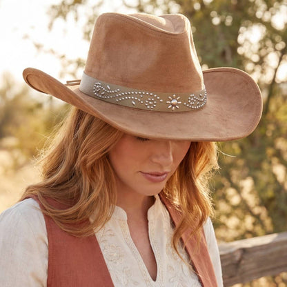 Anarchy Street - Silver Studded Concho Band Cowboy Hat