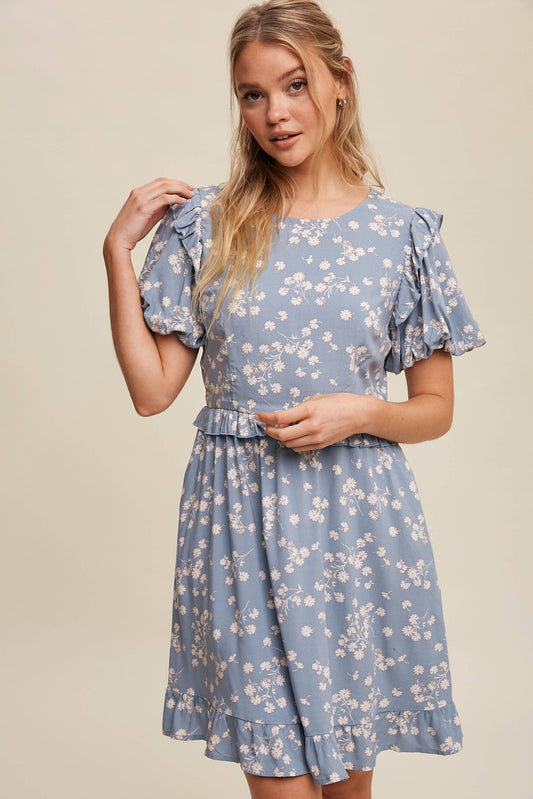 Daisy Ruffle Mini Dress