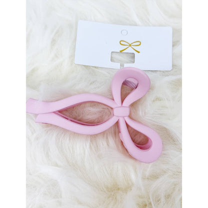 Love and Repeat - Assorted Pink and Taupe Shades of Bow Clip