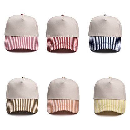 Mae Belles - Striped Two Tone Snap Back Trucker Hat