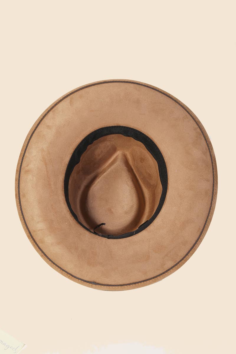 Anarchy Street - Embroidered Flower Strap Fedora Hat
