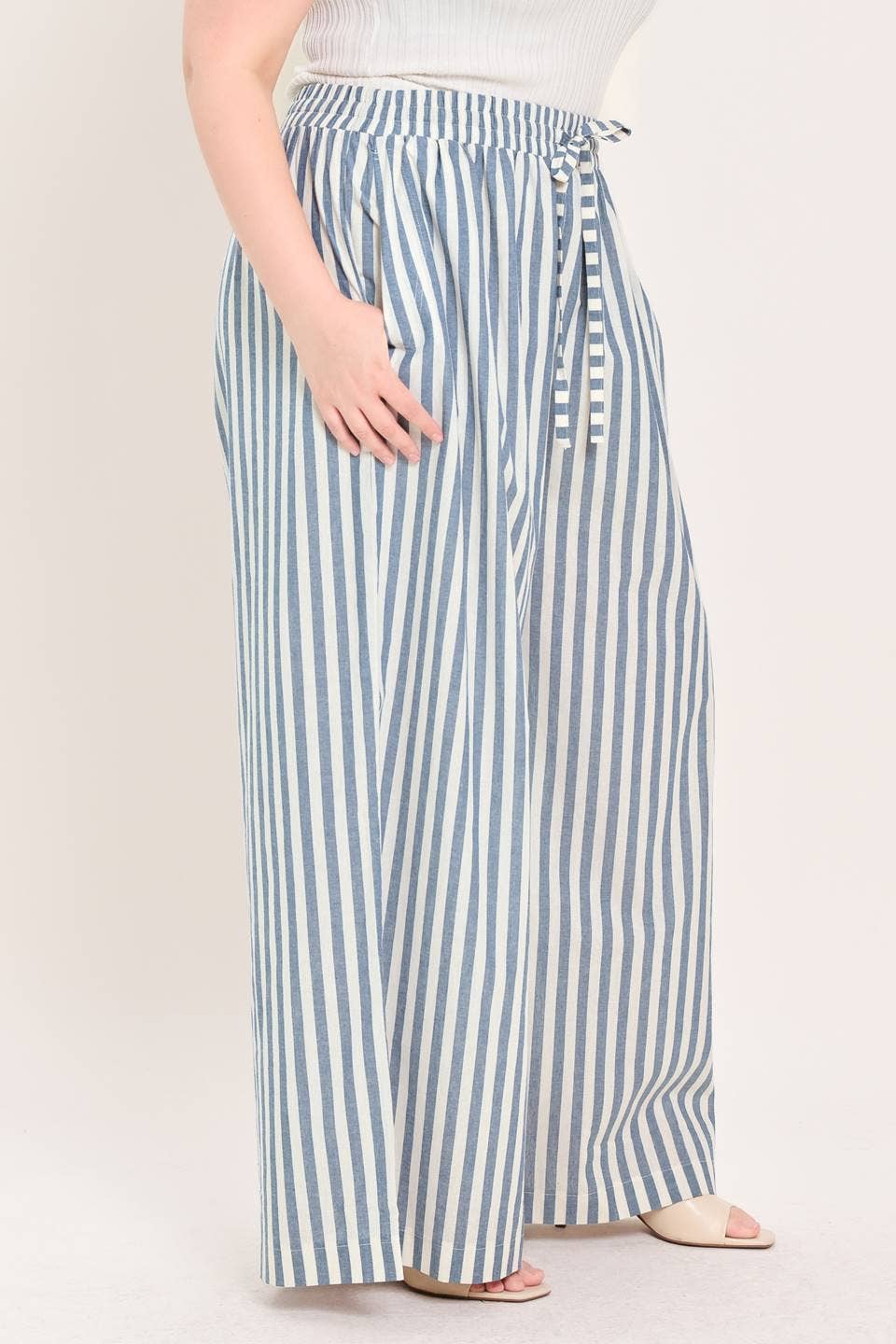 FLYING TOMATO - A striped woven pant - FP2199T-P