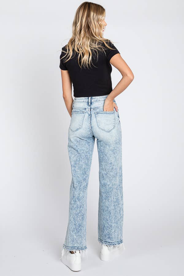 SUPER HIGH RISE STRETCH CLASSIC STRAIGHT JEANS
