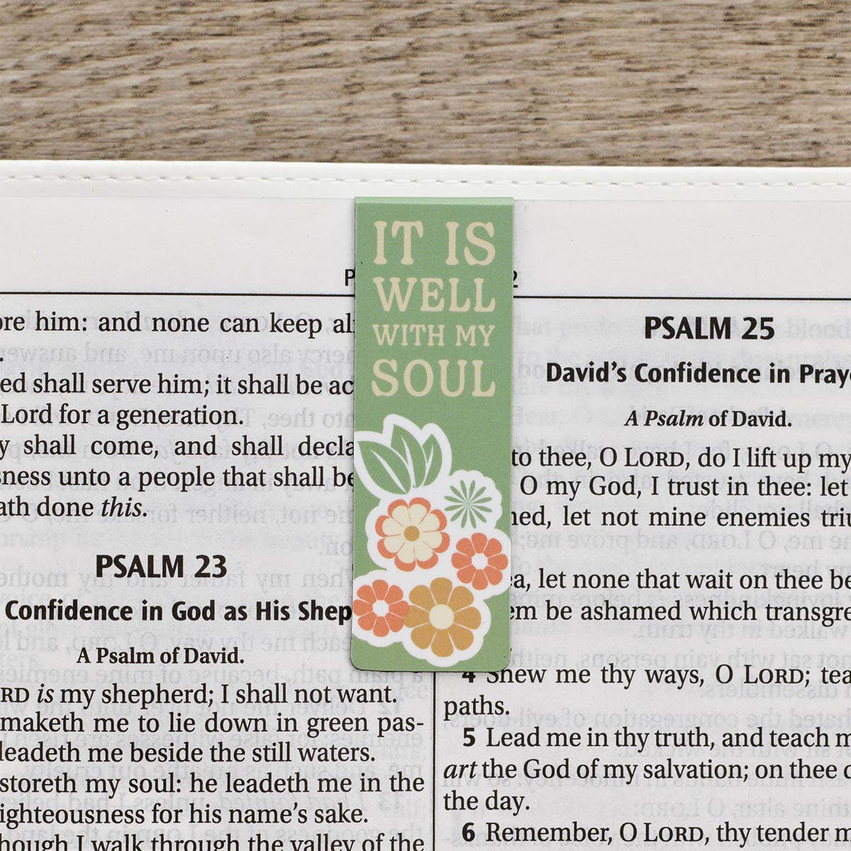 Christian Art Gifts - Magnetic Bookmark Set It is Well with my Soul