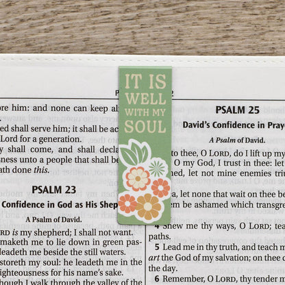 Christian Art Gifts - Magnetic Bookmark Set It is Well with my Soul