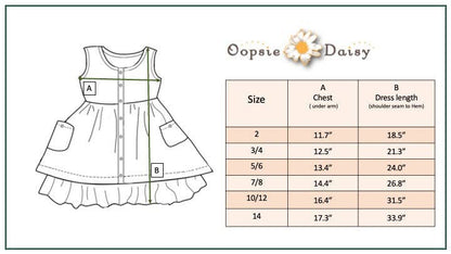 Kids Blue & White Gingham Check Pocket Ruffle Spring Dress