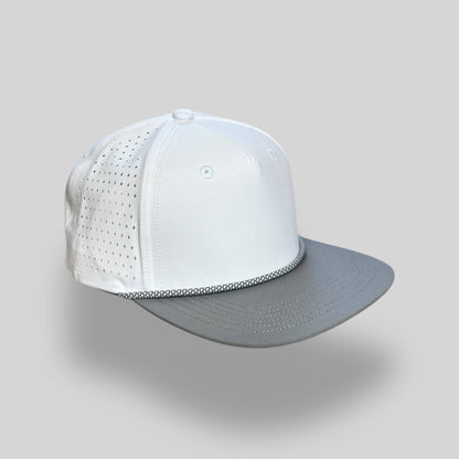 Blank Rope Hats - Perforated Structured White-Grey / White-Grey Rope