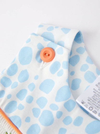 Boys Bunny Carrot Embroidery Smocked Romper