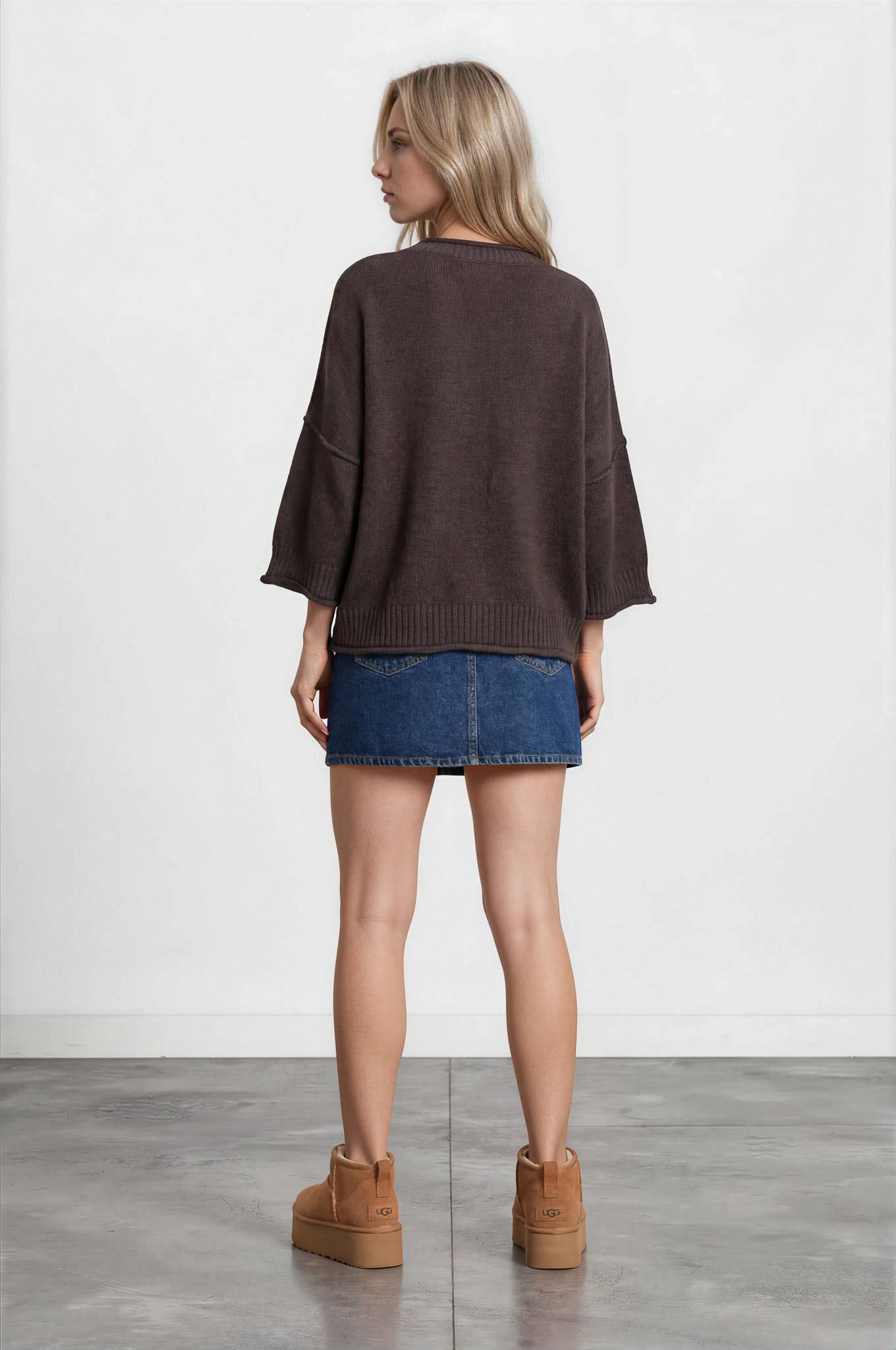 Blu Pepper - EXPOSED SEAM DROP SHOULDER SHORT SLEEVE PULLOVER : STEEL