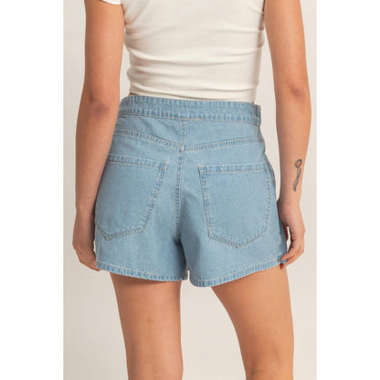 Wrap Front Denim Skort