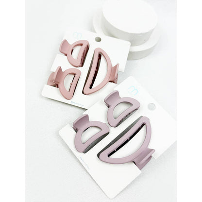 Love and Repeat - 3 pc Set Mini and Medium Half Moon Hair Claw