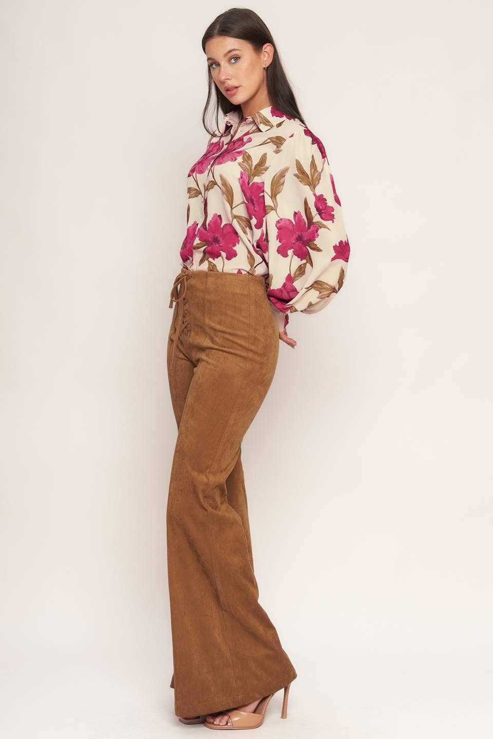 FLYING TOMATO - A faux suede pant - IP9051