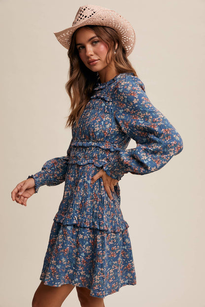 Listicle - Floral Smocked Mini Dress LD1467