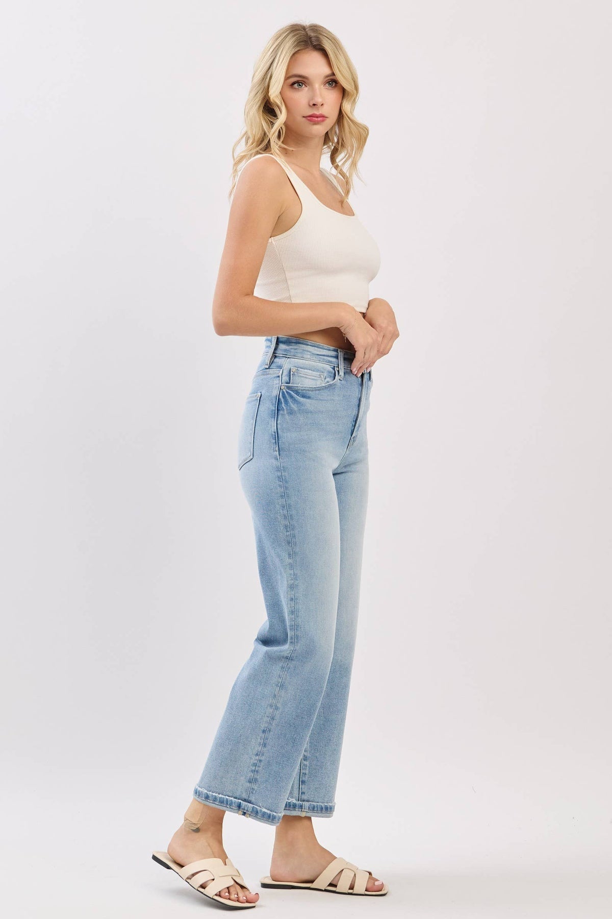 Petra153 - P1527T-LM HIGH RISE STRETCH RELAXED STRAIGHT JEANS