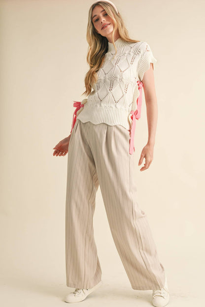 &MERCI - MOCK NECK CROPPED SWEATER VEST MSW2133