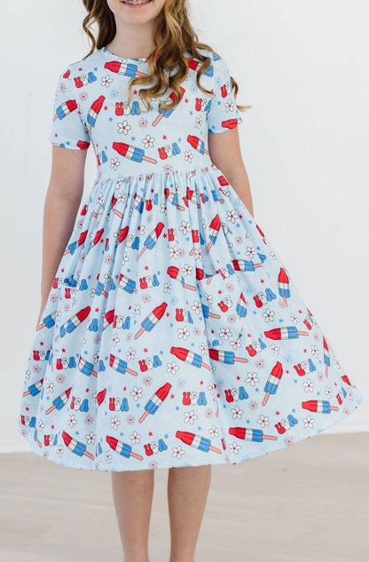 Mila & Rose - Proudly Patriotic S/S Pocket Twirl Dress