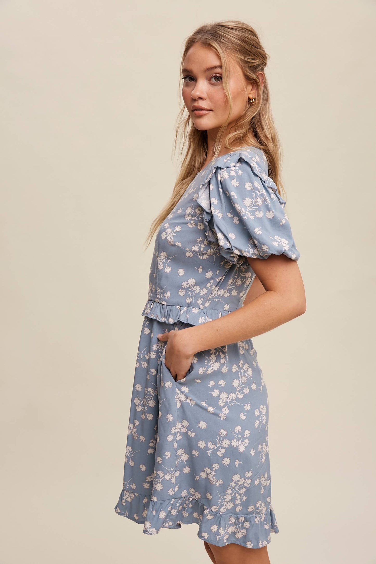Daisy Ruffle Mini Dress