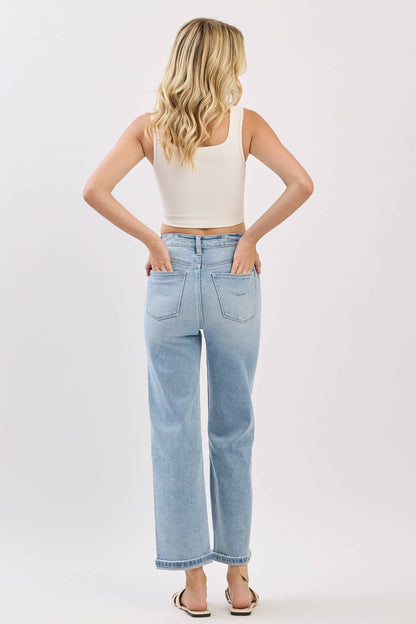 Petra153 - P1527T-LM HIGH RISE STRETCH RELAXED STRAIGHT JEANS