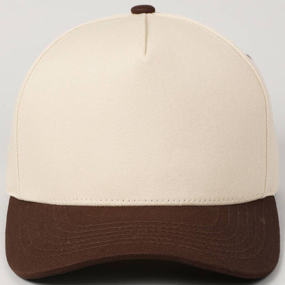 Fashion City - Plain Two-Tone Canvas Cotton Trucker Hat