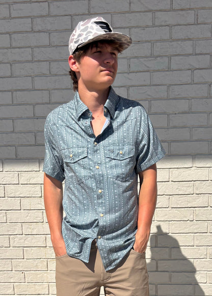 Burlebo Performance Western Shirt - Ranch Sage