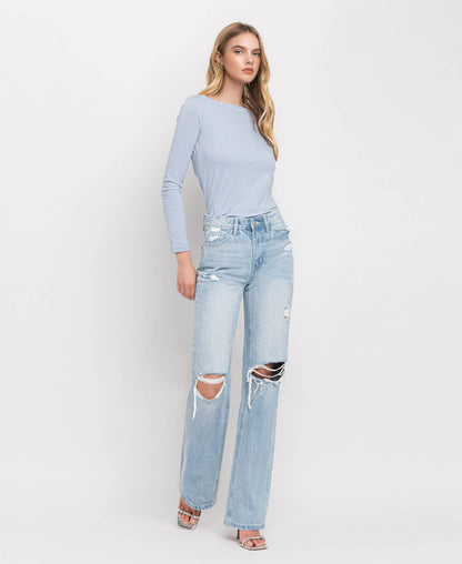 VERVET by FLYING MONKEY - 90'S VINTAGE SUPER HIGH RISE FLARE JEANS T5346