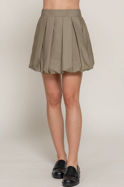 Active Basic | Active USA - Ballon Pleated Mini Skirt