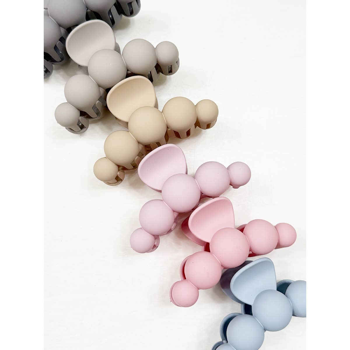Soft Matt Bubble Pearl Hair Claw Clips
