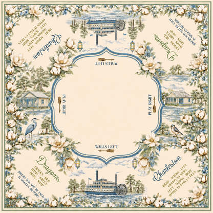 Pat's Monograms, LLC - The Mahjestic South Mahjong Mat — Player's Edition — Preorder