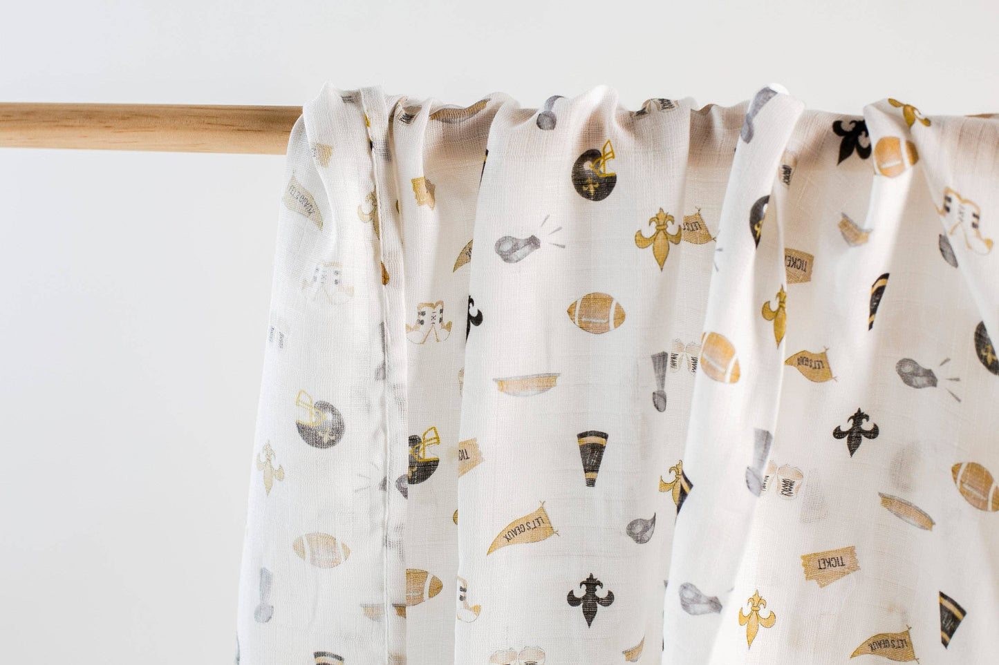 Let's go Saints Organic Muslin Blanket