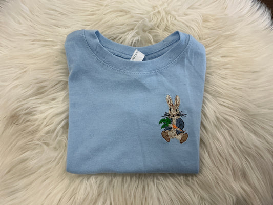 Cute Embroidered Rabbit Kids T-Shirt