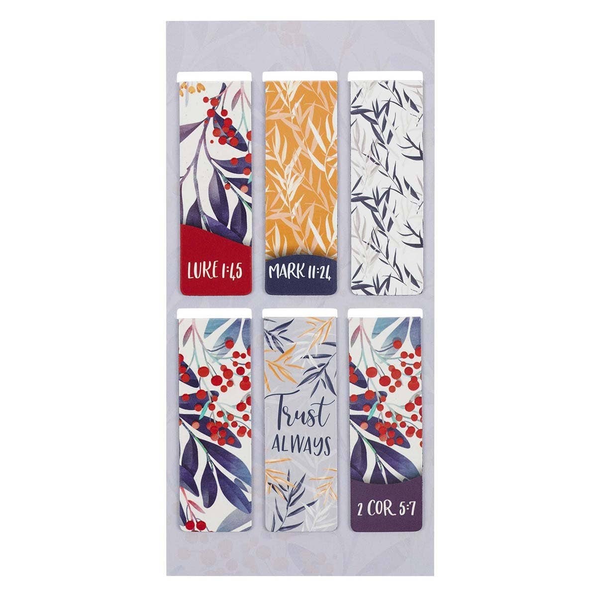 Christian Art Gifts - Magnetic Bookmark Set Trust Always