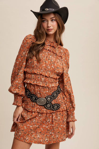 Listicle - Floral Smocked Mini Dress LD1467