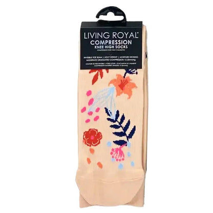 Compression Socks (15-20mmHg) - Swimming Ducks - Light Blue