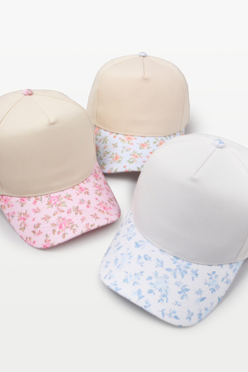 David And Young - FLORAL PRINT BRIM Two Tone Baseball Cap